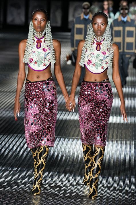 gucci twins runway|twins at gucci show.